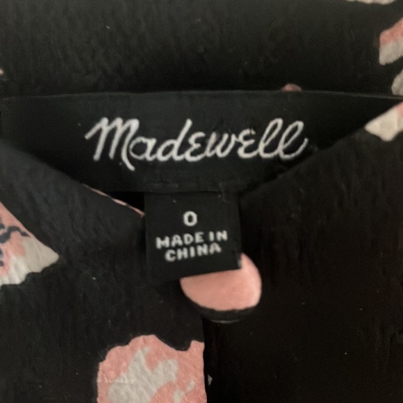 Madewell pink and black dress, size 0 - Picture 2 of 3